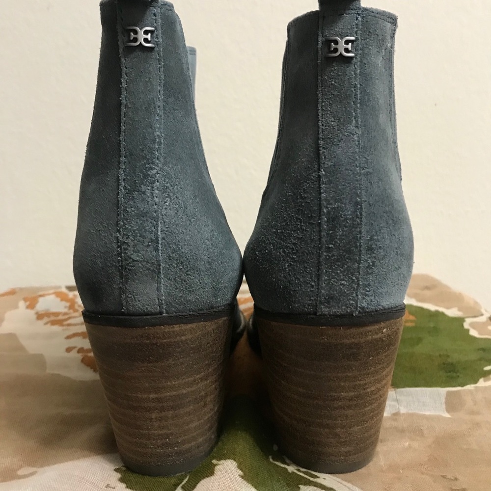 Sam Edelman blue suede size 10 booties